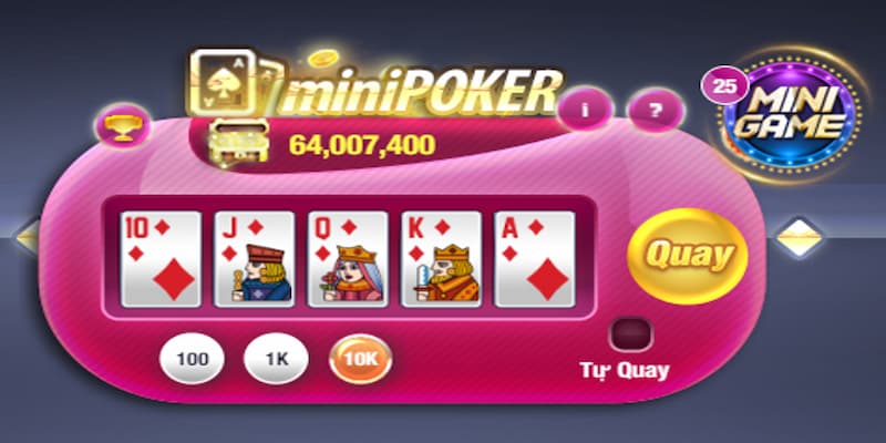Mini Poker Bongvip - Trò chơi hấp dẫn và mẹo thắng độc đáo